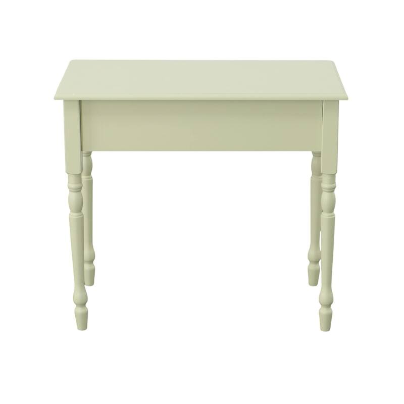 Wooden Desk with Slide-Out Tray - 34" - Antique White
