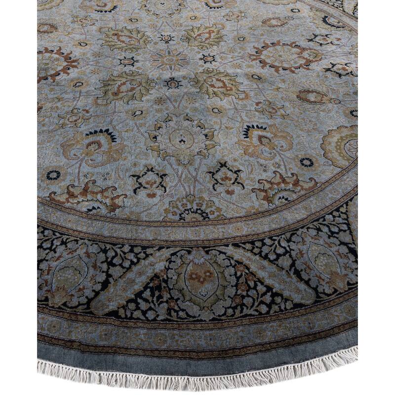 Overdyed One-of-a-Kind Hand-Knotted Area Rug - Gray - 9' 1" x 9' 1"