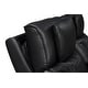preview thumbnail 4 of 16, Jazz 74"W Leather Aire Power Reclining Loveseat w/Power Headrest, Bluetooth Speakers, LED, USB Ports, Storage & Cupholders