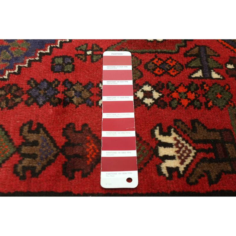 ECARPETGALLERY Hand-knotted Andelz Red Wool Rug - 3'2 x 5'0