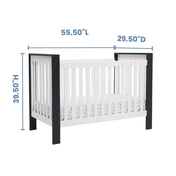dimension image slide 1 of 2, Delta Children Miles 4-in-1 Convertible Crib