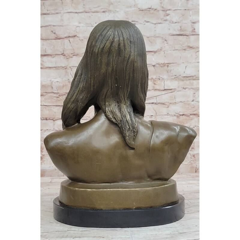 Signed Original Artwork By Milo Native American Chief Bronze Sculpture Bust
