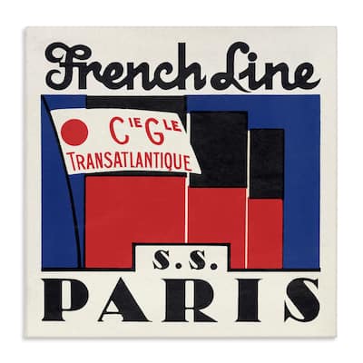 Stupell SS Paris Vintage Banner Canvas Wall Art Design By Phillipa Katz