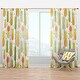 Designart 'Pineapple Summer Bliss II' Mid-Century Modern Curtain Panel ...