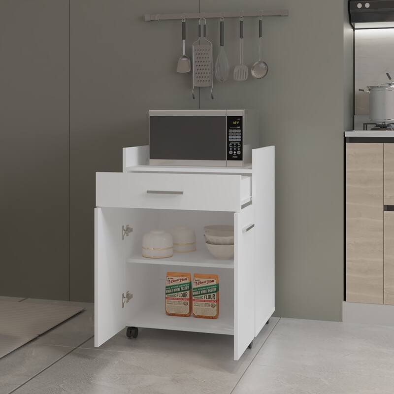 Derry Coffee Cart, Living Room, White