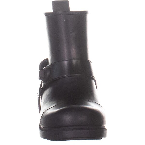 black coach rain boots