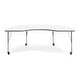 preview thumbnail 16 of 46, Mobile 48''W x 72''L Kidney Thermal Laminate Activity Table - Adj. Short Legs