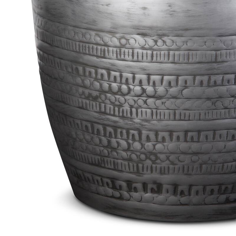 WYNDENHALL Jean 15" Wide Tribal Pattern Metal Accent Table & Assembled - 15"w x 15" d x 20" h