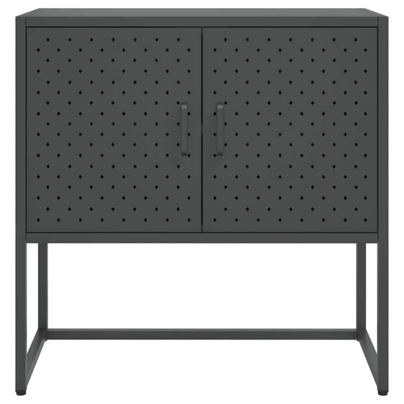 vidaXL Sideboard Storage Buffet Cabinet for Kitchen Living Room Entryway Steel