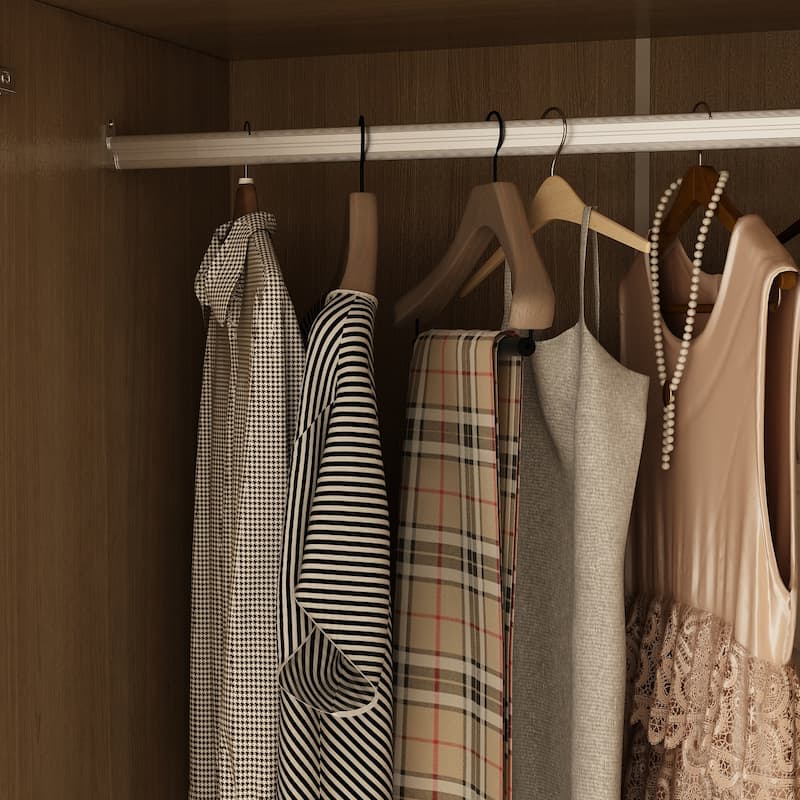 Large Wardrobe w/Optional Top Cabinet Bedroom Accent Closet Cabinet