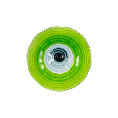9IN Diameter Pollena Flower Art Glass Wall Décor