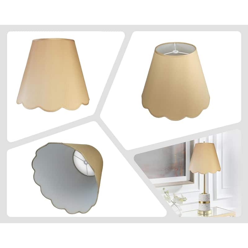 Royal Designs Scallop Empire Lamp Shade Set of 2 - 7 x 13 x 10