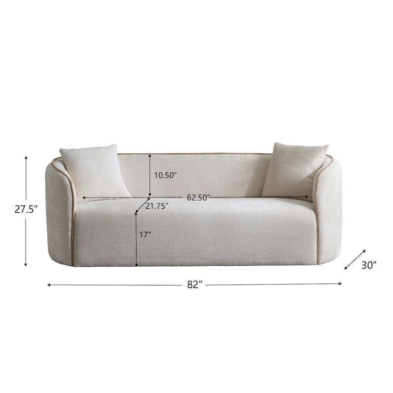 Christopher Knight Home - Tonson 82" Boucle Curved 3-Seater Sofa