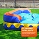 preview thumbnail 1 of 4, JumpOrange Dolphin Splash 14 Ft Commercial Grade Inflatable Water Slide with Deep Pool (with Blower) Kids - Orange