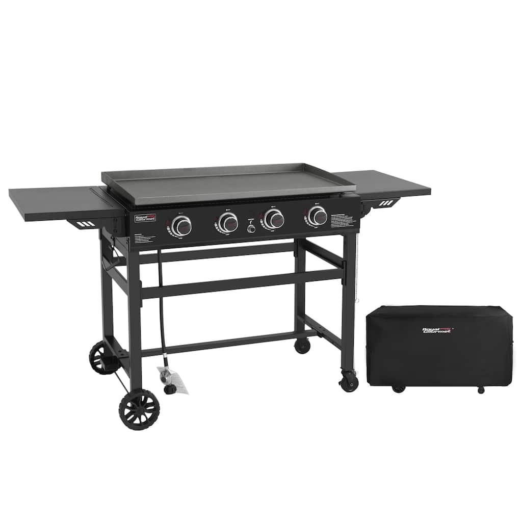 Royal Gourmet GB4001C 35In Flat Top 4-Burner Griddle with Cover
