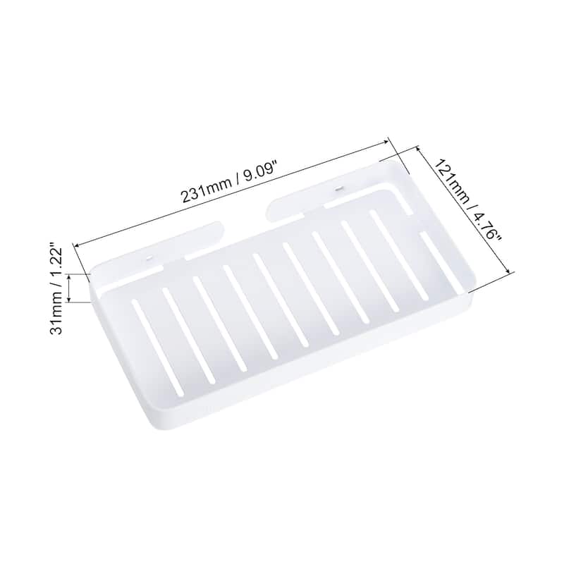 Wall Mounted Soap Dish Holder, 304 Stainless Steel Soap Tray - White