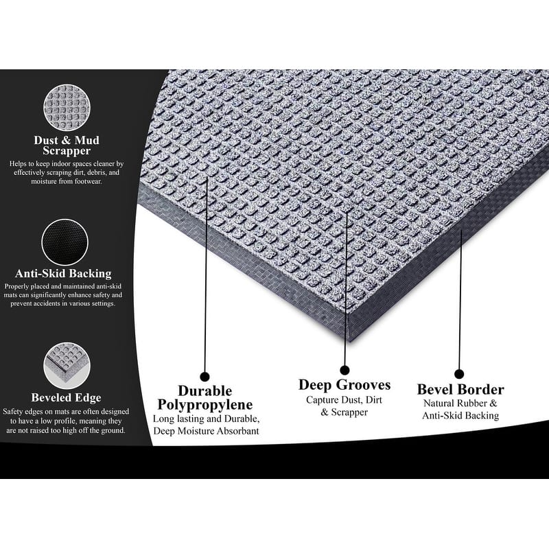A1HC New Durable and Versatile Polypropylene Rubber Door Mat All Weather Inside Outside Door Mat