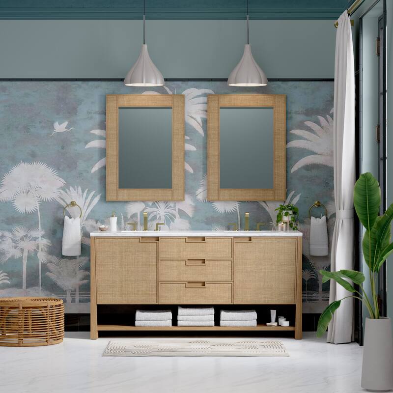 Solene 72" Double Vanity, Seaside Oak - 72