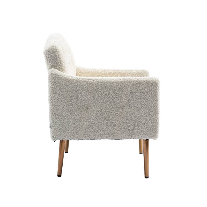 Classic Accent Single Leisure Chair with Metal Leg