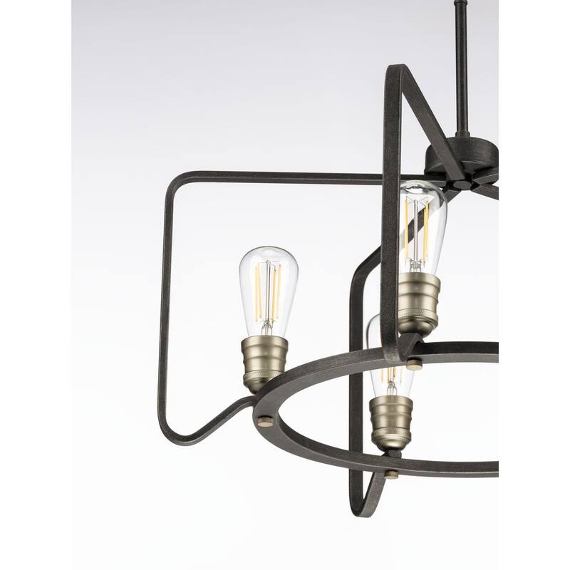 Foster Collection 5-Light Gilded Iron Farmhouse Chandelier Light - N/A
