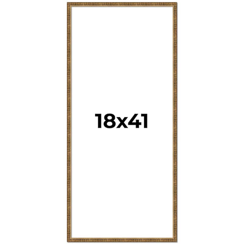 18x41 Frame Gold Solid Wood Picture Frame - Complete Modern Photo