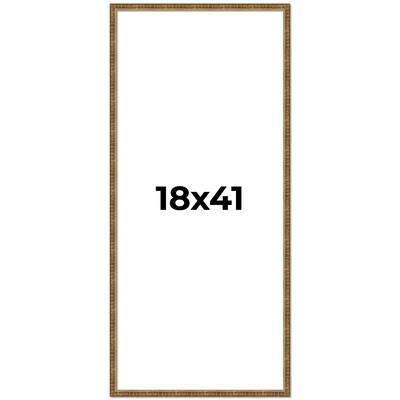 18x41 Frame Gold Solid Wood Picture Frame - Complete Modern Photo