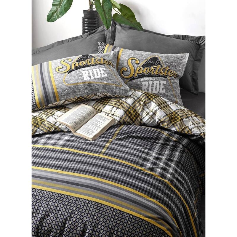 SUSSEXHOME Sports in Gray Full Size Duvet Cover Set, Hypoallergenic