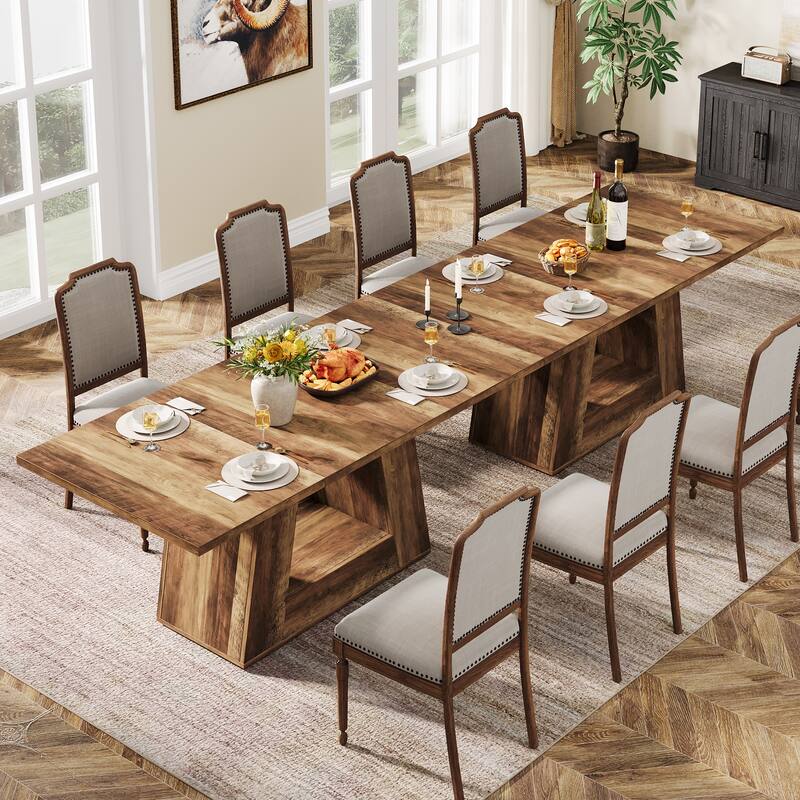 63 Inches Dining Table with Sturdy Base for Kitchen, Living Room - 62.99" W x 31.5" D x 29.5" H
