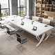 preview thumbnail 49 of 49, 6.5FT Conference Meeting Seminar Business Table Set for 16-20 Person (Set of 6)