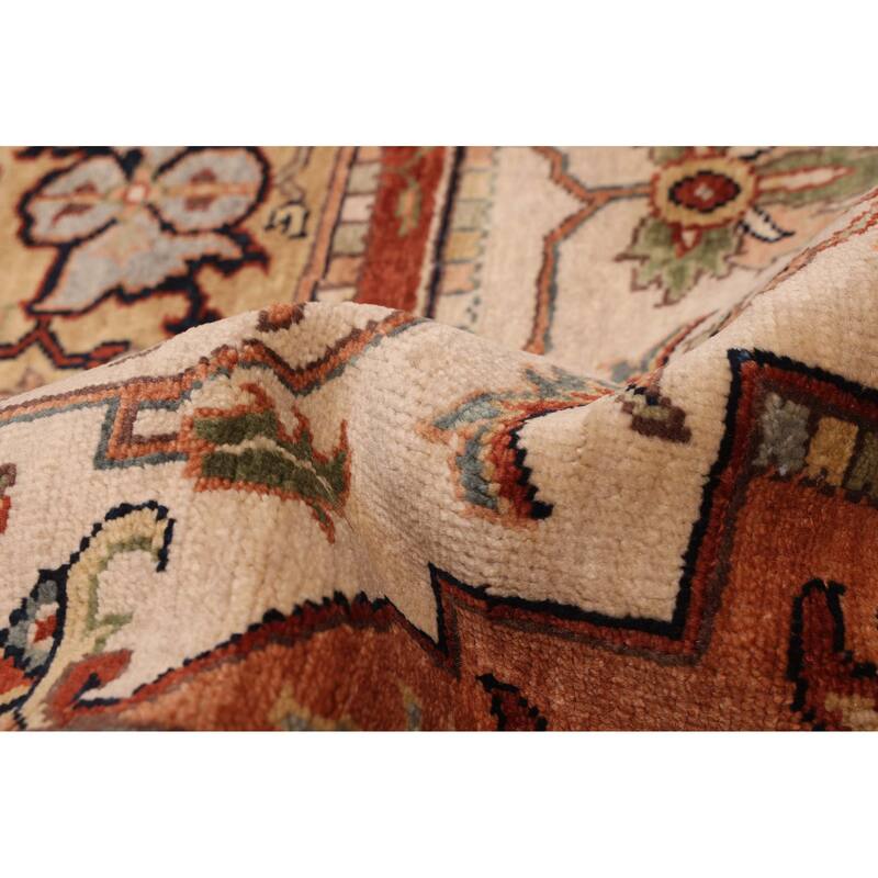 ECARPETGALLERY Hand-knotted Jules Sultane Ivory Wool Rug - 8'11 x 11'10