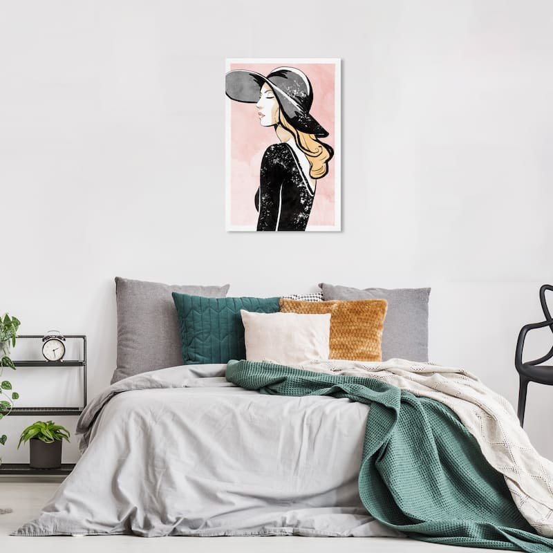 Wynwood Studio Fashion and Glam Woman of Prestige Pink and Glam Wall Art Canvas Print - 24 x 16