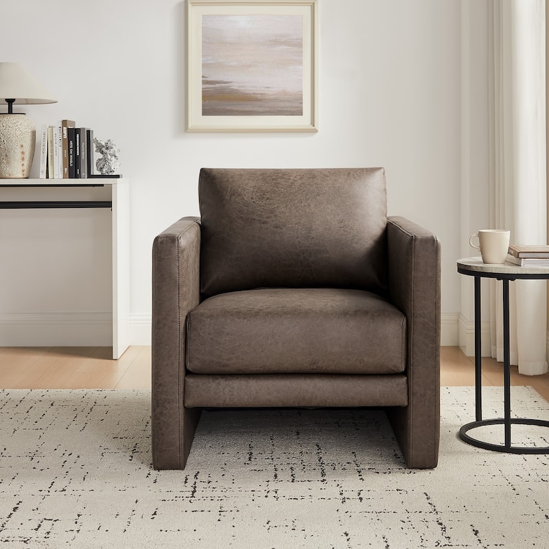 Tovara Vegan Leather Arm Chair by Greyson Living