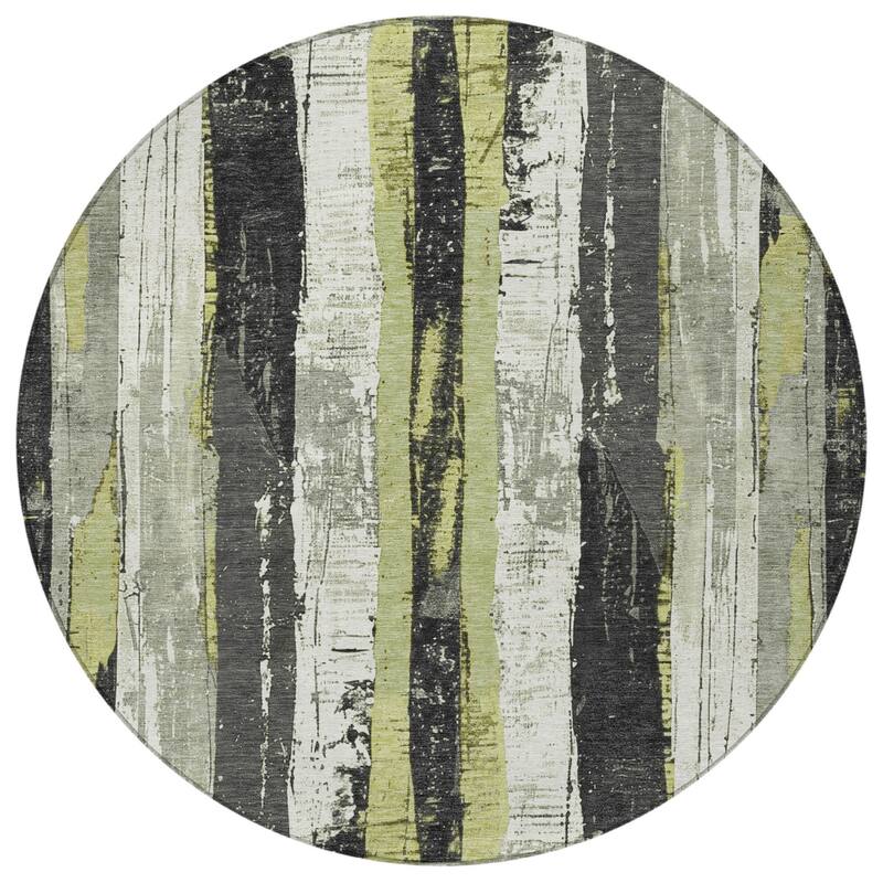 HomeRoots Striped Transitional Rectangle Outdoor Rug