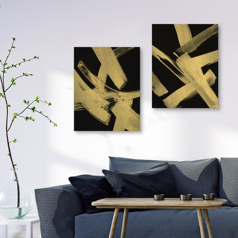 Gold Magic I, Gold Magic II by Susan Jill Canvas Art Prints