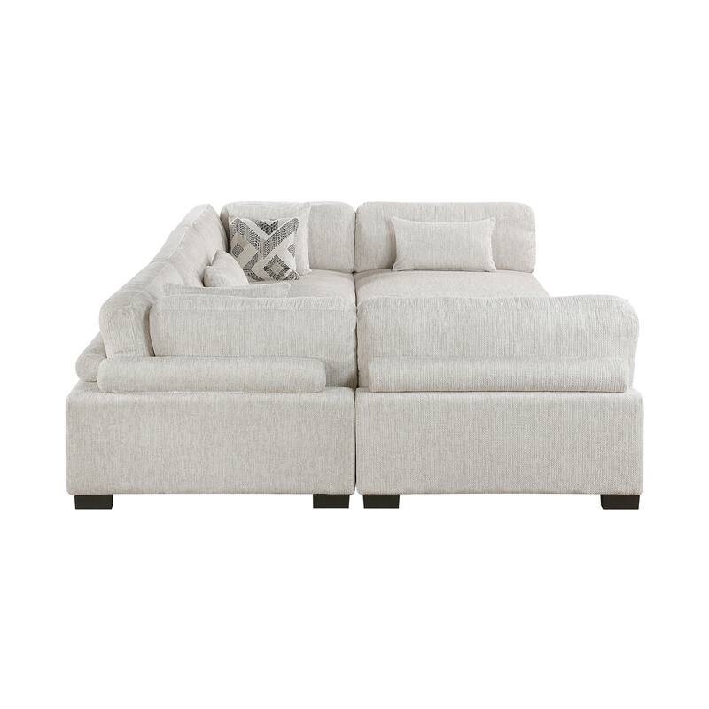 Abbeville Microfiber 6-Piece Modular Sectional with Ottoman