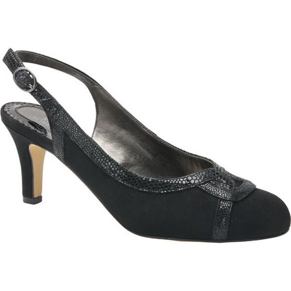 Shop Ros Hommerson Women's Java Slingback Black Microtouch - Overstock ...