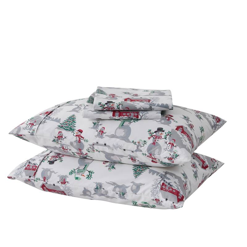 Premium Rustic Lodge Microfiber Sheet Set - Winter Wonderland - Queen