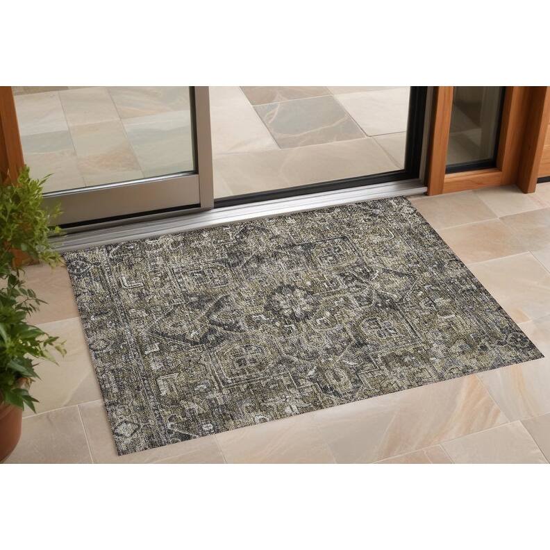 Caso Oriental Weather Resistant Refined Traditional Outdoor Rug - 3' x 5' - Multi