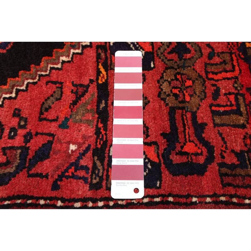 ECARPETGALLERY Hand-knotted Andelz Red Wool Rug - 4'11 x 9'10