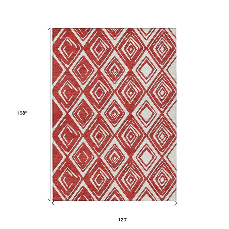 HomeRoots Geometric Transitional Rectangle Outdoor Rug
