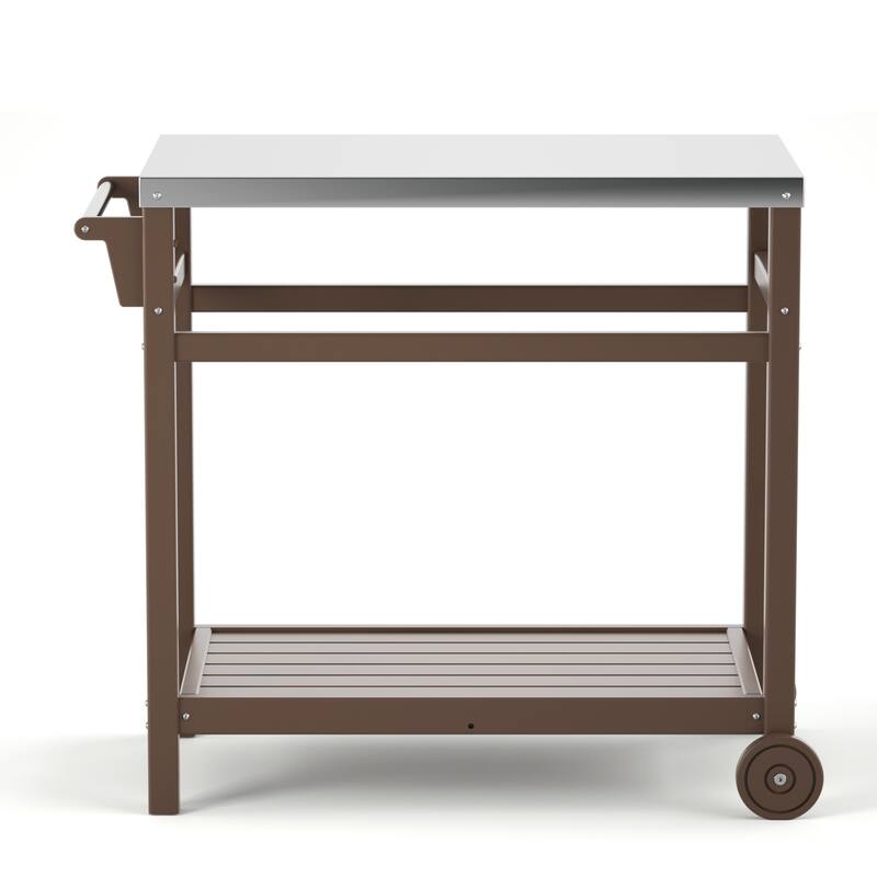 Multi-functional Outdoor Cart: Ideal for Pizza Ovens, Grilling, and Dining -RV carts