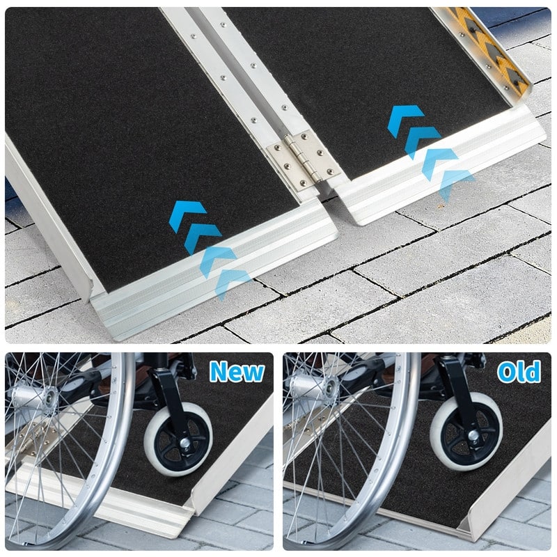 6ft Wheelchair Ramp Aluminum Folding Mobility Scooter - N/A