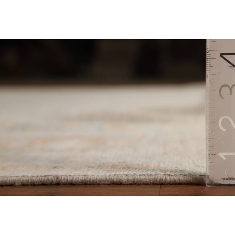 Hand Knotted Oriental 100% Wool Carpet Transitional All-Over Greys & Charcoal Oushak Area Rug - 11' 7'' X 8' 11''
