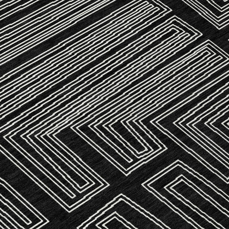 Machine Washable Indoor/ Outdoor Contemporary Stack Chantille Rug