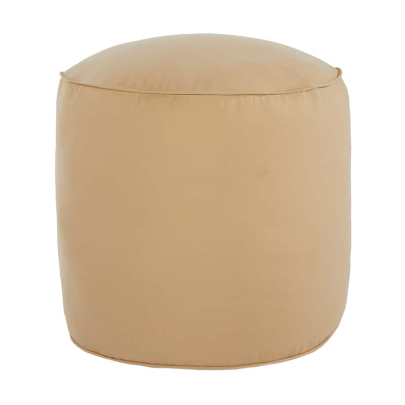 Sorra Home Sunbrella Outdoor Bean Pouf - Canvas Antique Beige