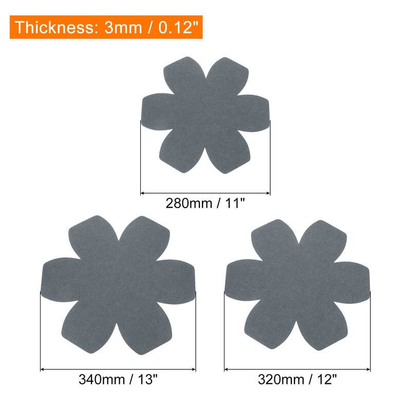 3 Size Pot and Pan Protectors, Anti-Slip Cookware Protector, Thick - Gray - 6Pcs