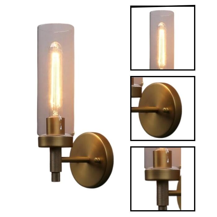 3.14”/8CM lighting and bulbs antique light fixture glass, metal wall sconce light