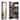 Lockable Wall Door Mounted Mirror Jewelry Cabinet with LED Lights - 14.5" x 3.3" x 53.5" (L x W x H)