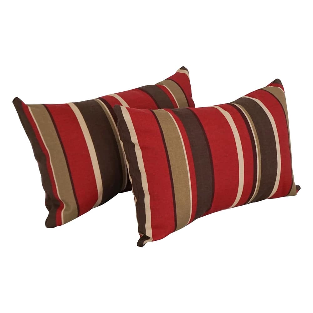 19-inch by 11-inch Outdoor Throw Pillows (Set of 2, Multiple Patterns) - 19 x 11