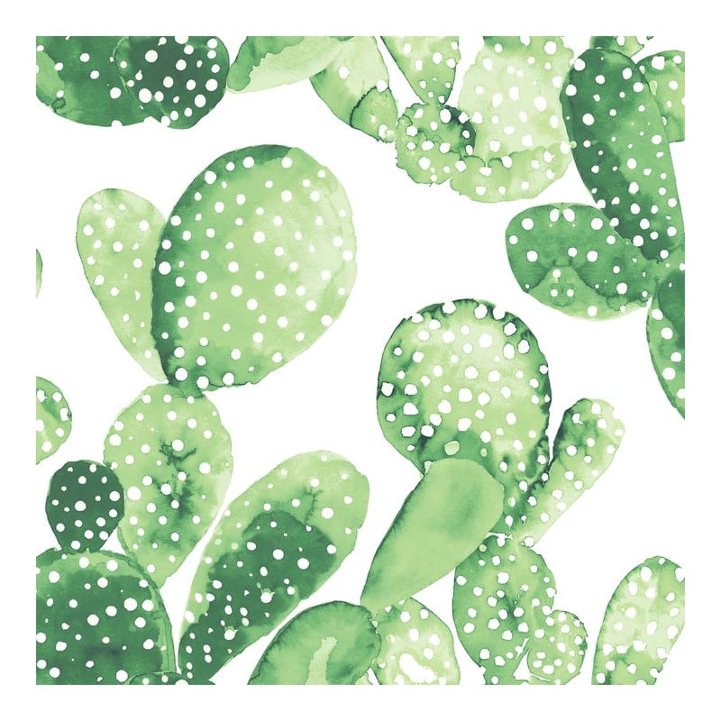 ESTA Home Mimi Green Cactus Wallpaper - 20.5 x 396 x 0.025